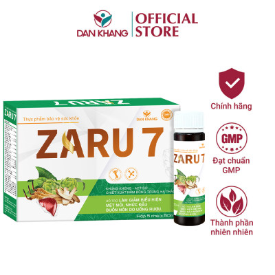 Nước Giải Rượu ZARU 7 Thanh Nhiệt Mát Gan Hỗ Trợ Giảm Mệt Mỏi, Nhức Đầu, Buồn Nôn Do Rượu Bia Hộp 5 Chai