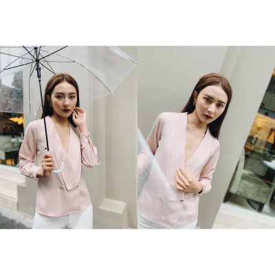 Áo cổ V nữ kiểu 2NDDATE TOP019PP