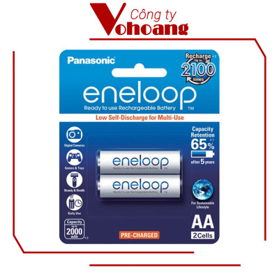 Bộ 2 Pin AA Panasonic Eneloop 2000mAh - Hàng chính hãng