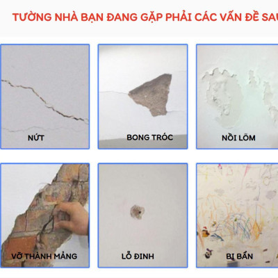 Keo Bột bả vá tường thông minh siêu tốc tiện lợi tặng kèm bay khi mua 2 sản phẩm trở lên
