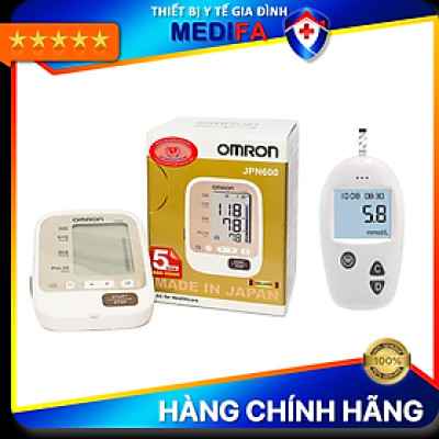 Máy đo huyết áp Omron JPN600 + Tặng máy đo đường huyết Safe-Accu