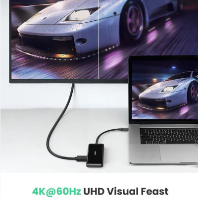 Ugreen UG80129CM314TK 6 trong 1 màu xám bộ chuyển usb type c đa năng ra 4K 60hz HDMI đọc thẻ sd tf - HÀNG CHÍNH HÃNG