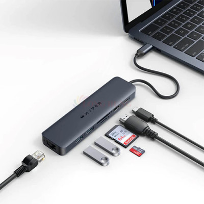 Cổng chuyển đổi HyperDrive Next 7-in-1 USB-C for Pro-grade Productivity HD4003GL - Hàng chính hãng