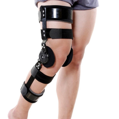 Nẹp Gối Chức Năng Orbe H2 Hạn Chế Di Lệch Khớp Gối Bằng Bản Lề Khóa Quay Số Điều Chỉnh, Vải Cotton & Nẹp Hợp Kim Nhôm