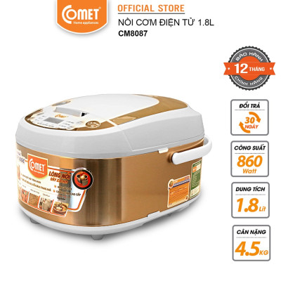 Nồi Cơm Điện Tử Comet CM8087 1.8L - 860W- Hàng chính hãng