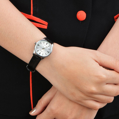 Đồng Hồ Nữ Dây Da Casio LTP-V005L-7AUDF (28mm) - Đen