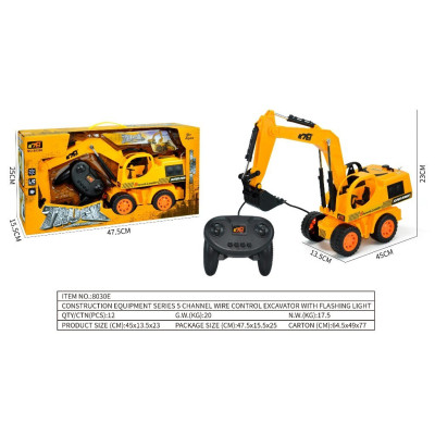 Đồ chơi bộ mô hình máy xúc điều khiển có dây, máy xúc điều khiển đồ chơi 8030E - 678