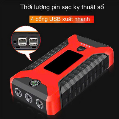 Kích Đề Nổ Ô Tô Siêu Mạnh Nhật Bản Có Đèn Pin – Hỗ Trợ Sạc Điện Thoại, Thiết Bị Cứu Hộ Không Thể Thiếu