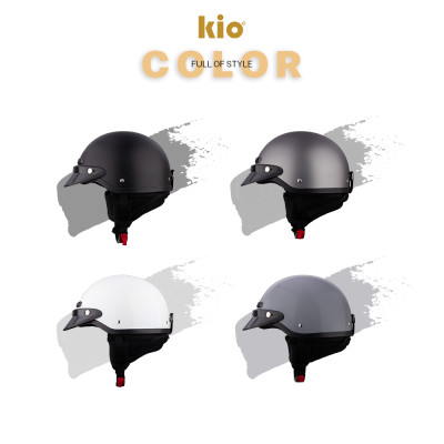 Mũ Bảo Hiểm Nửa Đầu Kio SafeStyle Metro KN05, Lưỡi Trai Che Nắng, Đệm Tai Tháo Rời, Lót Kháng Khuẩn