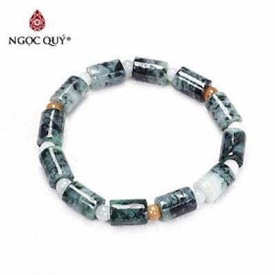 Vòng cẩm thạch sơn thủy vip đốt trúc đốt 12.5x9mm mệnh hỏa , mộc - Ngọc Quý Gemstones
