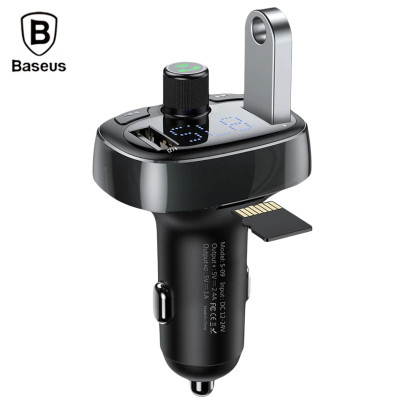 Tẩu sạc đa năng phát nhạc trên ô tô Baseus T Shaped S-09 Car Bluetooth MP3 Player - Hàng chính hãng