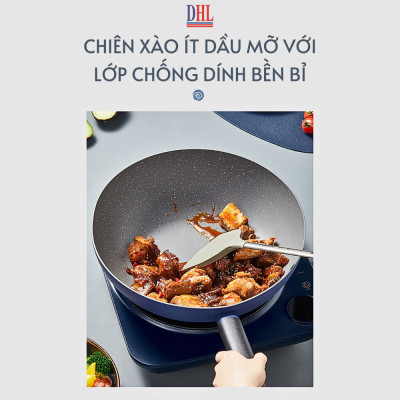 Chảo chông dính vân đá cao cấp hàn quốc Mitomo Cooker King siêu bền- Hàng chính hãng