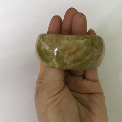 Vòng tay đá tự nhiên bản to cho nữ 3cm nhiều màu cẩm thạch Việt Nam VONGCAMTHACH3CM