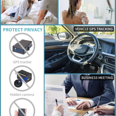 ROGTZ - Máy Dò WT16 Phát Hiện Camera Máy Ghi Âm Nghe Trộm Thiết Bị GPS Dò Sóng Wifi Dò Sóng RF Phát Hiện Tự Động 6 Cấp Độ Nhạy Phạm vi dò rộng 10-15m Cổng Sạc Type-C Angten Đa Hướng Pin Lithium 3.7V/200mA 15 giờ Màn Hình Hiển Thị - Hàng Chính Hãng