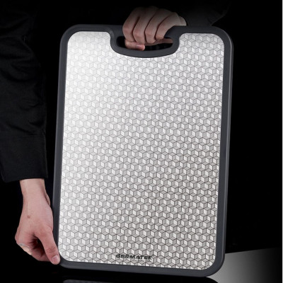 Thớt Inox 304 và nhựa lúa mạch 2 mặt kháng khuẩn cao cấp GE-0235 kích thước 40.5 x 28cm Hàng chính hãng