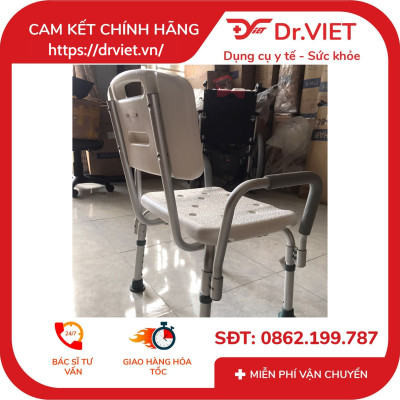 Ghế tắm khung nhôm tựa lưng SC-98TL - Người dùng có thể dễ dàng nhấc, di chuyển hoặc dọn vệ sinh ghế chỉ với một tay, không tốn nhiều sức – kể cả với người già hoặc người chăm sóc, Chân ghế chắc chắn chống trơn, trượt, tránh ngã cho người già trong