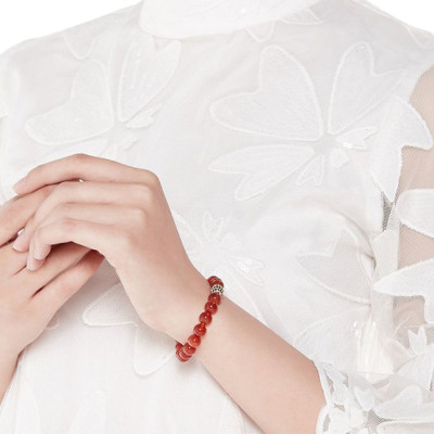 Vòng Tay Đá Mã Não Đỏ Mix Charm Ngọc Quý Gemstones VT47