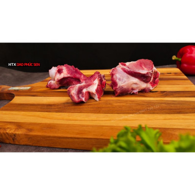 Thớt Gỗ Teak Cao Cấp - Cắt Thái, Trang Trí - 35,5x32x1,9cm - VTC01 | HTX DAO PHÚC SEN