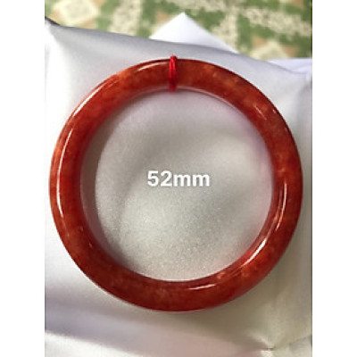 Vòng Cẩm Thạch Đỏ Đẹp A Ni 52mm x chột 7,8mm màu đỏ bông tươi sáng bóng đẹp nữ 52kg - 56kg đeo mệnh hỏa mệnh thổ đeo xuất sắc đẹp món quà tặng ý nghĩa ạ