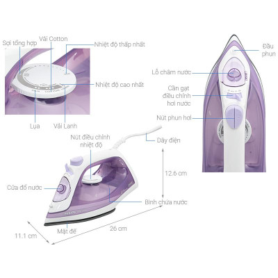 Bàn là, bàn ủi hơi nước cầm tay Philips DST1040, công suất 2000w | Hàng Chính Hãng