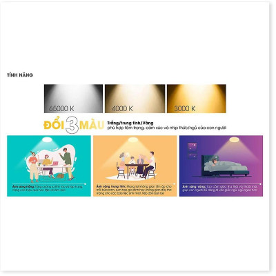 Đèn LED Ốp trần đổi màu 15W Rạng Đông LN12 ĐM 170/15W