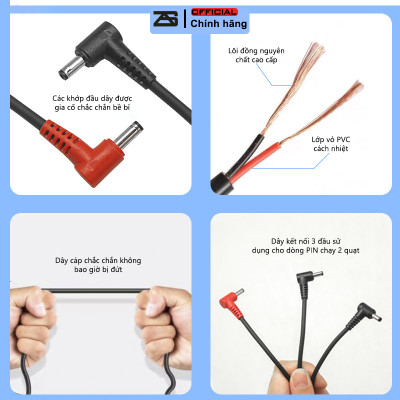 [Xả Kho, Giảm Giá] Bộ Phụ Kiện Áo Điều Hòa ZASKY Nhật Bản Cao Cấp, PIN 40.000mAh, Quạt 12V, Chạy 18-20 T`iếng, Có 8 Số Gió Màn Hình LED, BH 12 Tháng