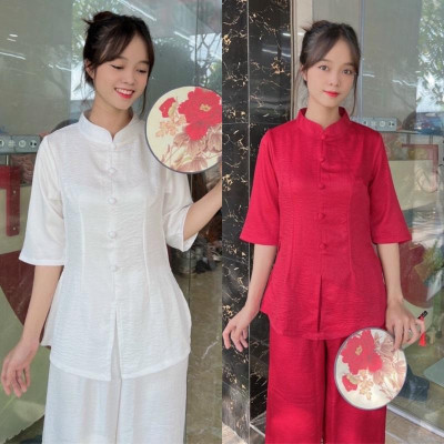 Đồ Lam Đi Chùa # Lãnh Tụ Lụa Không Thêu