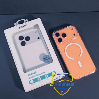 Ốp lưng Memumi Glitter trong suốt từ tính bảo vệ camera cho iPhone Air, iPhone 17, iPhone 17 Pro, iPhone 17 Pro Max Siêu mỏng 0.3mm, hít nam châm chắc chắn - hàng Chính Hãng