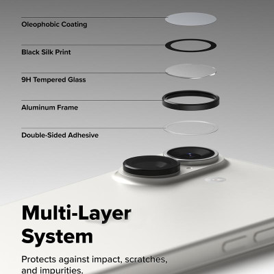 [Combo 2] Dán camera cho iPhone 17 Pro Max / 17 Pro / 17 / Air RINGKE Lens Frame Glass - Hàng Chính Hãng