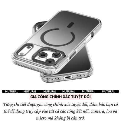 Ốp lưng nhám chống sốc đổi màu Gradient sạc từ tính không dây cho iPhone 17 Pro Max / 17 Pro hiệu Mutural Icesense - Thiết kế sang trong, Viền TPU đệm khí, mặt lưng PC chống ố vàng - Hàng nhập khẩu
