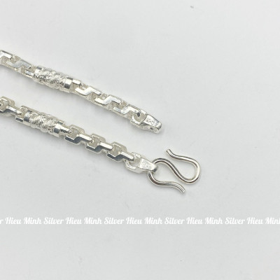 Lắc Tay Nam Bạc Ta Hình Rồng BẠC HIỂU MINH LTN049