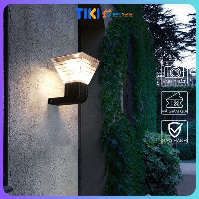 Đèn treo tường vuông kiểu dáng hiện đại năng lượng mặt trời TT35C ánh sáng trắng/vàng