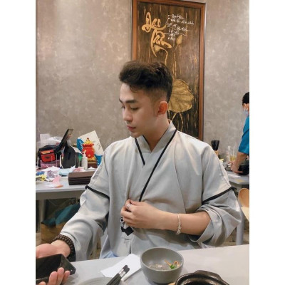 ĐỒ LAM ĐI CHÙA Set Nam Cao Cấp Vạt Xéo
