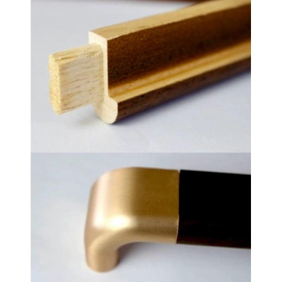 Tranh thư pháp thủ công hình phiến diện (mặt quạt) đóng khung treo ngang 70x35cm