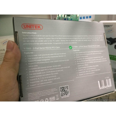 Card PCI -> COM 9 Express Unitek (Y-7504) - HÀNG CHÍNH HÃNG