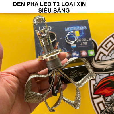 Đèn Pha Bi LED T2 Thế Hệ Mới – Sáng Trắng Siêu Nét, Không Cần Độ Dây, Cực Bền