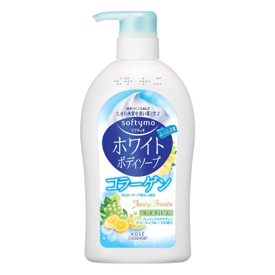 Sữa Tắm Dưỡng Trắng Mịn Da Chiết Xuất Collagen Kose Softymo Body Soap (Chai 600mL) 