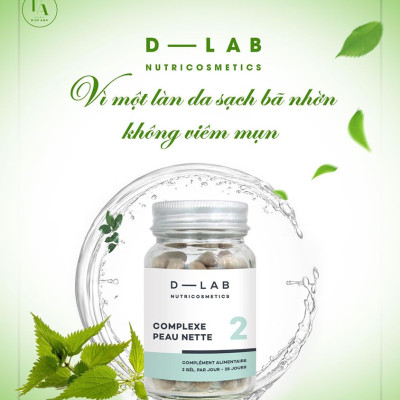 Viên uống D-LAB • Ngăn ngừa mụn ️ • Điều tiết bã nhờn ️• Chăm sóc da • Complexe Peau Nette • Clear Skin Complex • Pháp