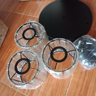 Đèn thả UGOT pha lê trang trí nội thất - kèm bóng LED và đế ốp trần