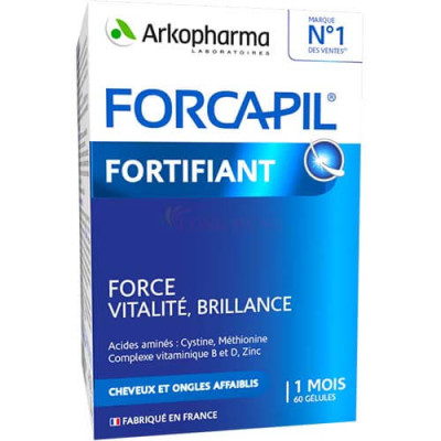 Viên uống Arkopharma Forcapil Fortifiant hỗ trợ tóc, móng chắc khỏe (60 viên) - Hàng chính hãng