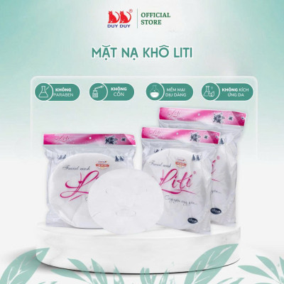 Combo 5 Gói  Mặt nạ khô Liti vải rayon mềm mịn 100 miếng (21x23cm) không hóa chất chuyên chăm sóc da mặt
