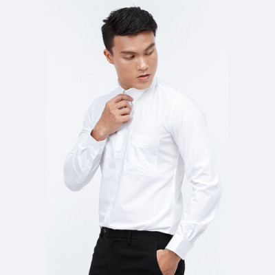 Áo sơ mi trắng Nano dài tay Novelty Regular fit 02
