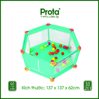 [CHÍNH HÃNG] Nhà banh, kiêm làm cũi kết cấu chân gỗ cao cấp Prota + tặng Đồng hồ ghép hình cao cấp