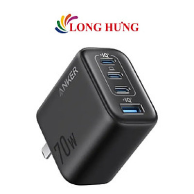 Cốc sạc Anker Zolo Fast Charging 1USB 3Type-C 70W A121C - Hàng chính hãng