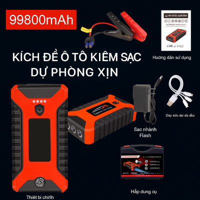 Kích Đề Nổ Ô Tô Nhật Bản Loại Xịn – Dùng Được Cho Xe Máy, Ô Tô, Có Đèn Pin Và Sạc Dự Phòng Cực Đỉnh