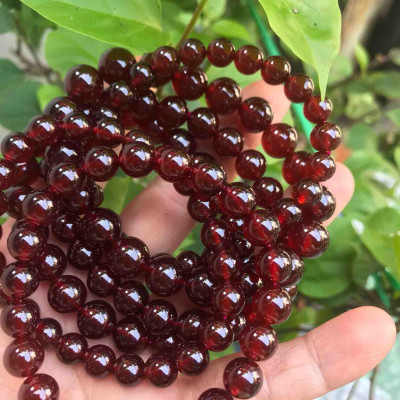 VÒNG ĐÁ GRANET ĐỎ TỰ NHIÊN NỮ mệnh HOẢ Mệnh THỔ 8ly ĐEO MÀU ĐỎ VÒNG SÁNG BÓNG ĐẸP TAY