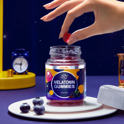 Combo 3 Hộp Kẹo Dẻo Melatonin Hỗ Trợ Giấc Ngủ Ngon Sleep Well Gummies Hỗ Trợ Giảm Căng Thẳng Kết Hợp Vitamin B6 Coolvita