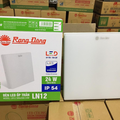 Đèn LED ốp trần Rạng Đông Công suất 24W Model: LN12 300X300/24w