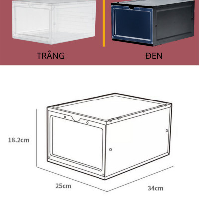 Combo 10 Hộp Đựng Giày, Tủ Đựng Giày Kệ Giày Xịn Cửa Nắp Nam Châm Lắp Ráp Thông Minh Song Anh
