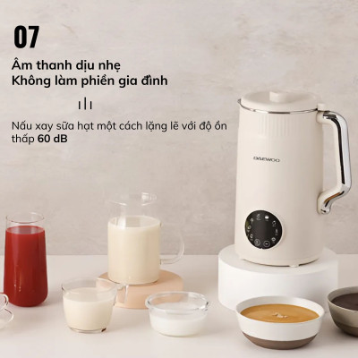 Máy Làm Sữa Hạt Daewoo 1.2L, tặng Cẩm Nang 50 Công Thức - Máy Xay Nấu Đa Năng BH 2 năm, Hàng Chính Hãng